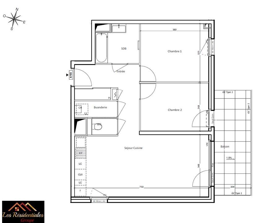 Vente appartement 3 pièces 66,01 m2