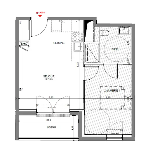 Vente appartement 2 pièces 37,54 m2