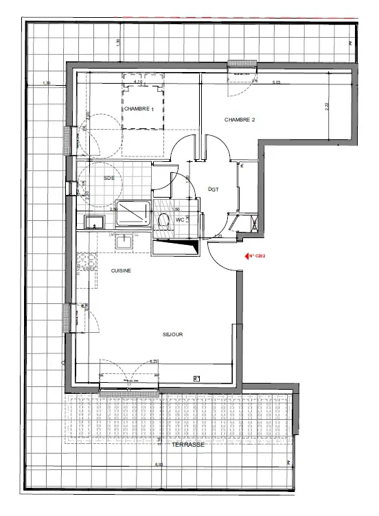 Vente appartement 3 pièces 63,49 m2