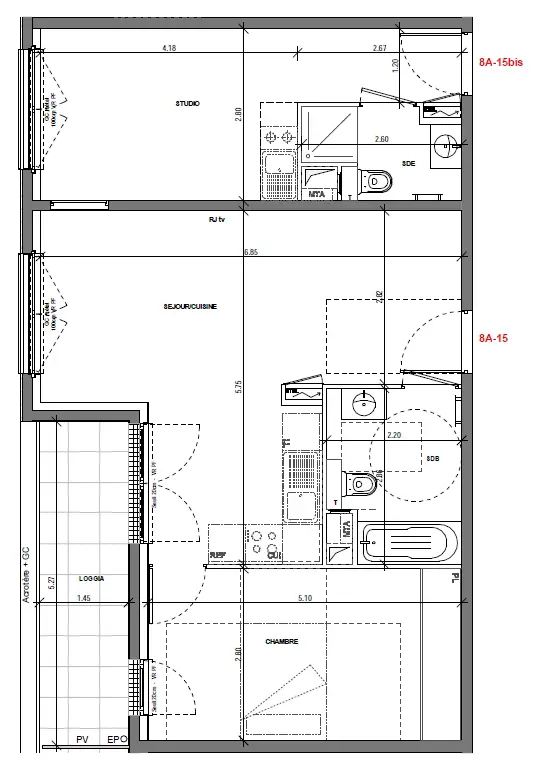 Vente appartement 3 pièces 66,24 m2