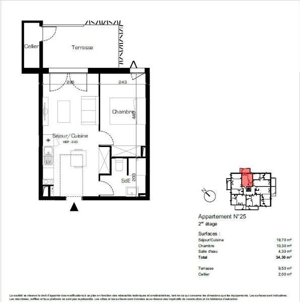 Location appartement 2 pièces 34 m2