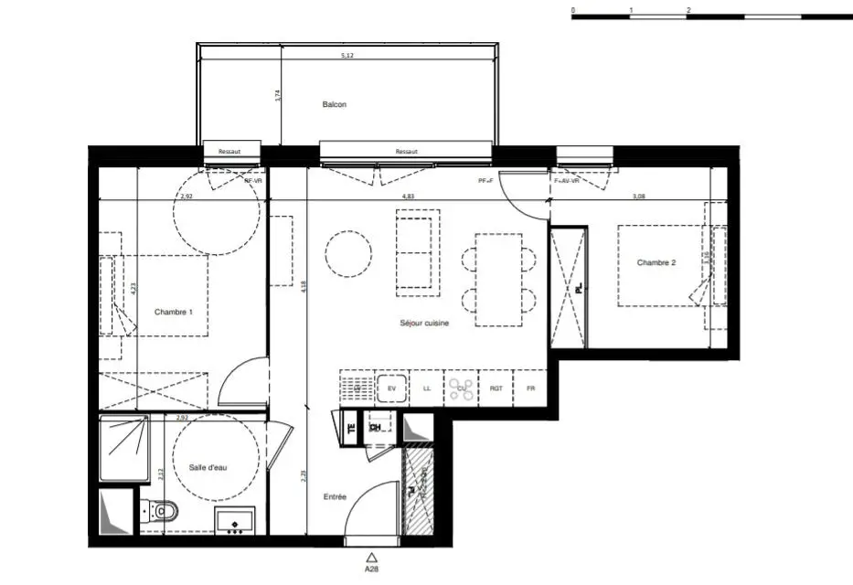 Vente appartement 3 pièces 53 m2