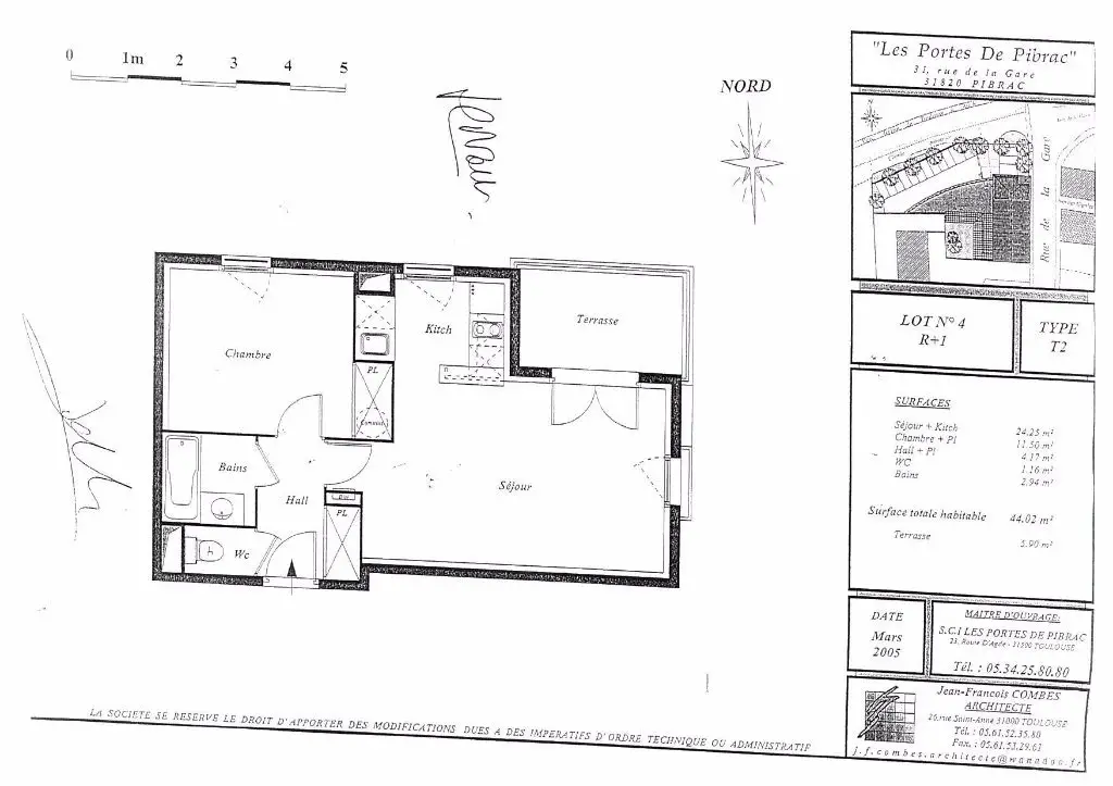 Location appartement 2 pièces 44,02 m2