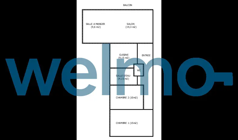 Vente appartement 3 pièces 80 m2