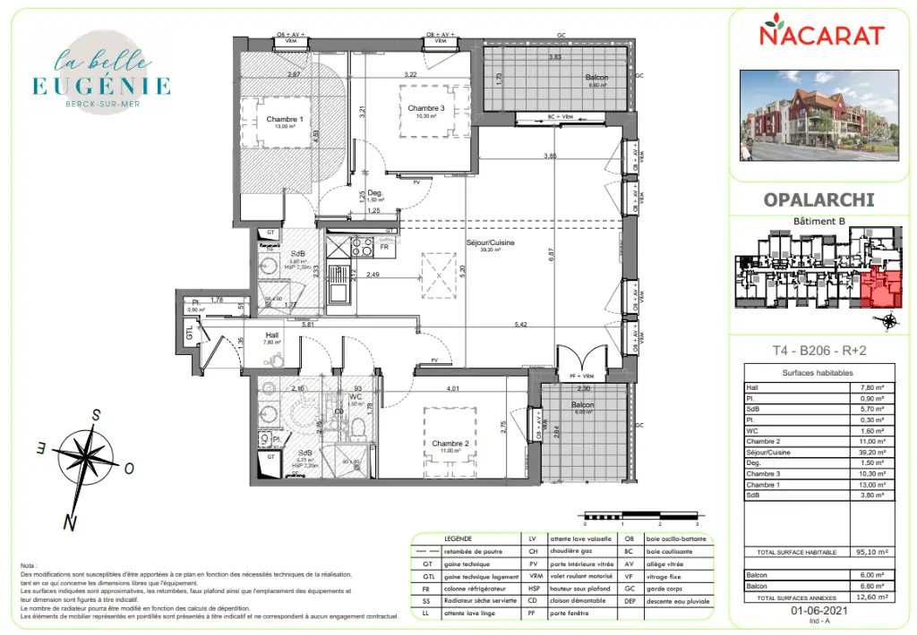Vente appartement 4 pièces 95,1 m2