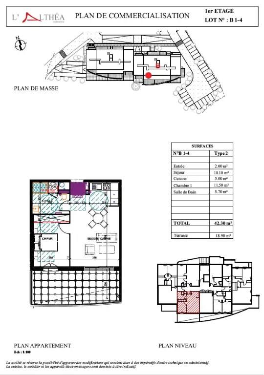 Vente appartement 2 pièces 42,3 m2