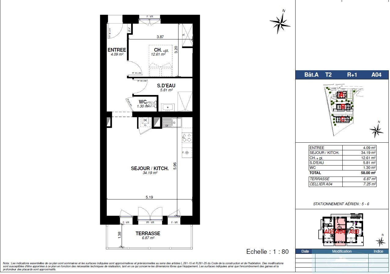 Vente appartement 2 pièces 55 m2