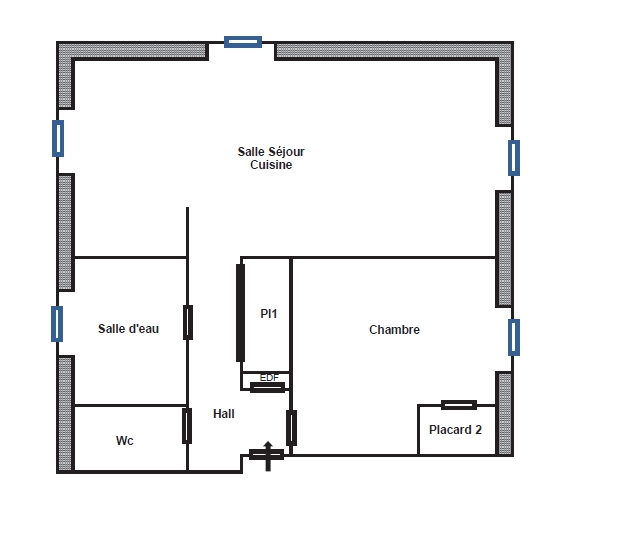 Location appartement 2 pièces 54,93 m2