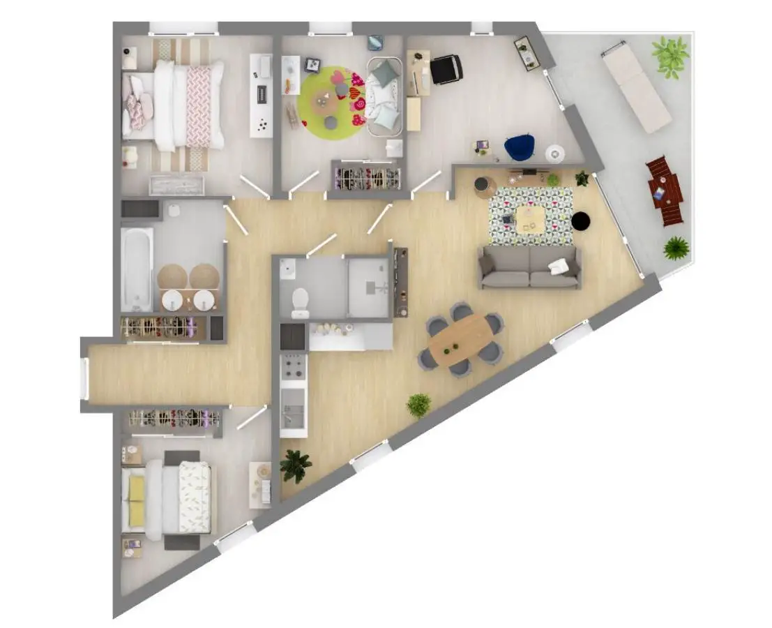 Location appartement 5 pièces 89 m2