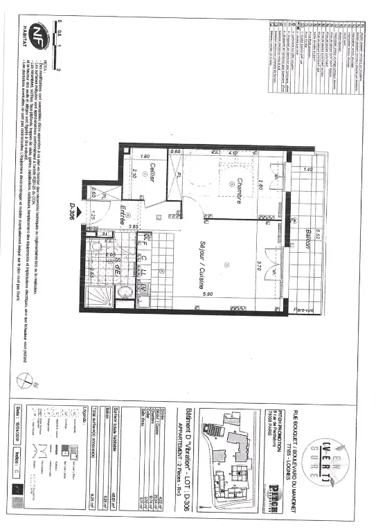 Location appartement 2 pièces 48,61 m2