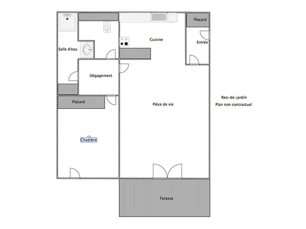Vente appartement 2 pièces 43 m2