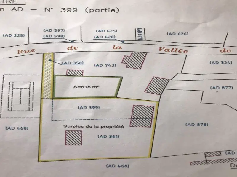 Vente terrain 560 m2