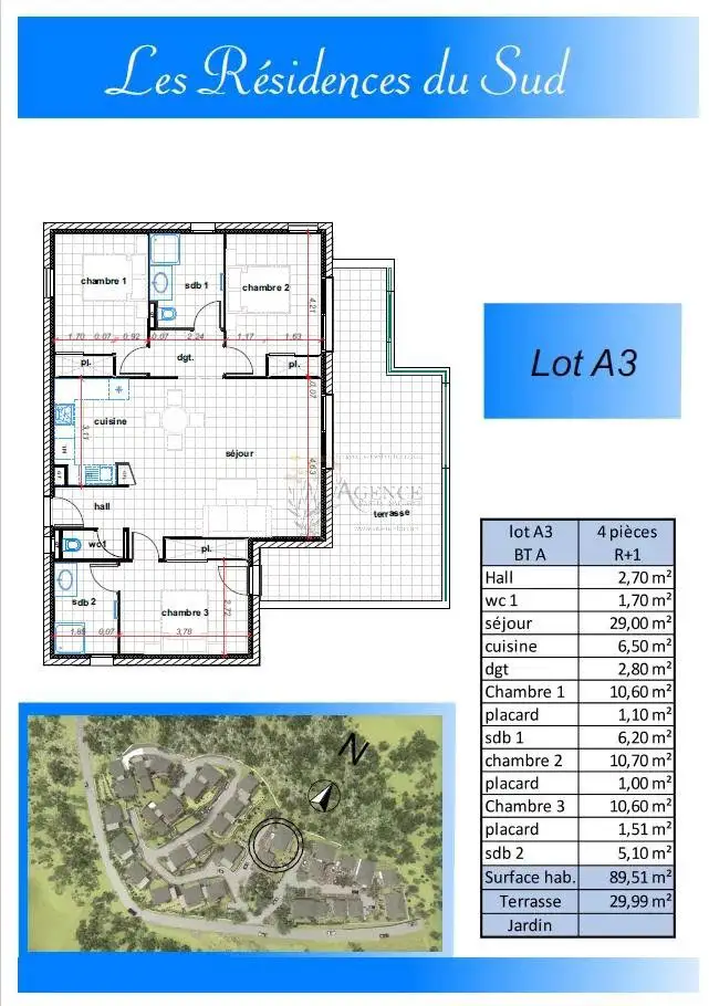 Vente appartement 4 pièces 89,51 m2