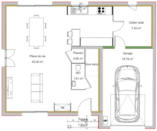 Vente maison 4 pièces 100 m2