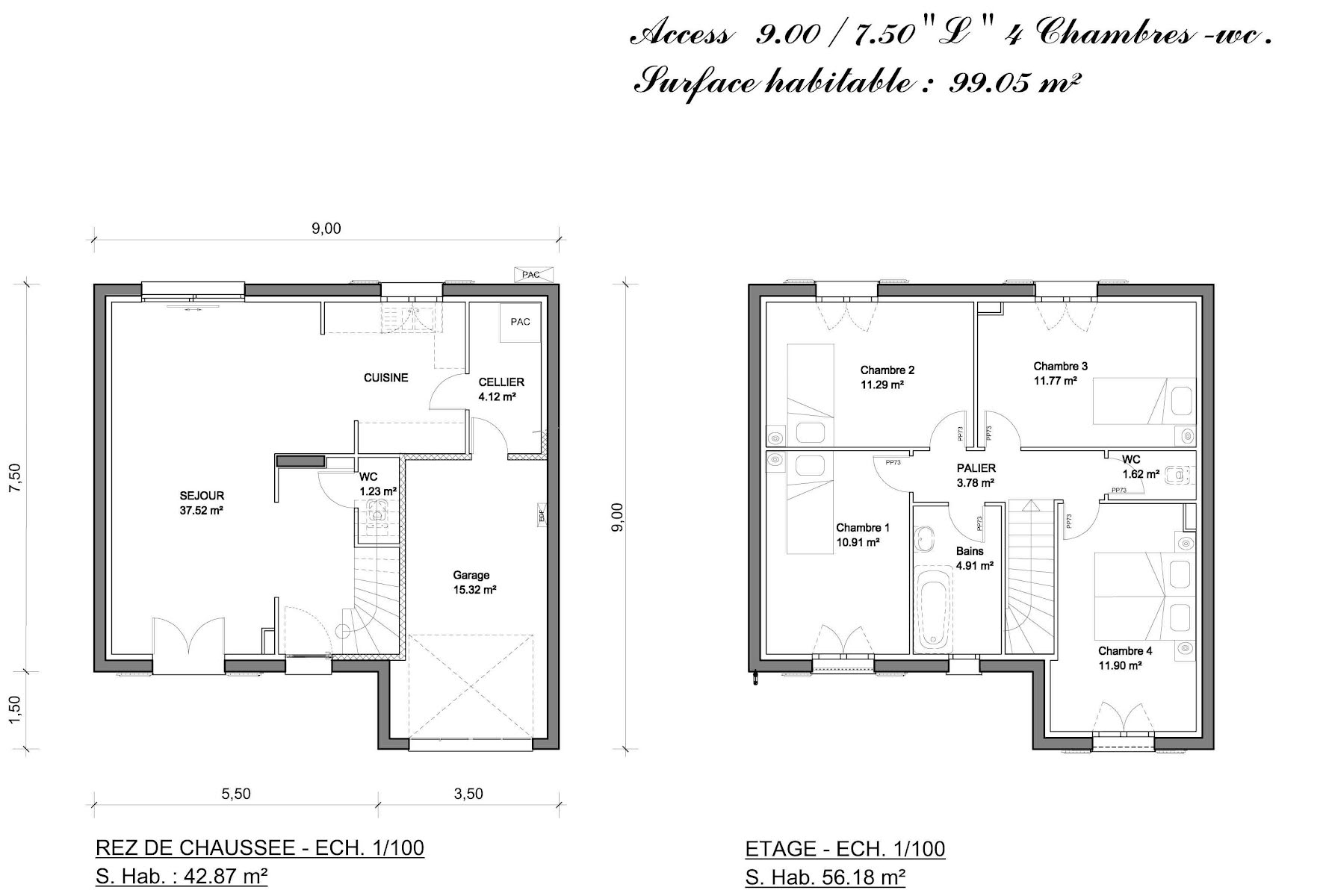 Vente maison 6 pièces 99,05 m2
