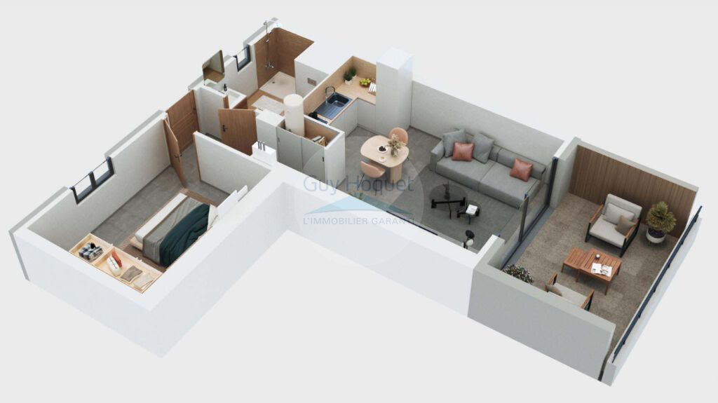 Vente appartement 2 pièces 43,29 m2
