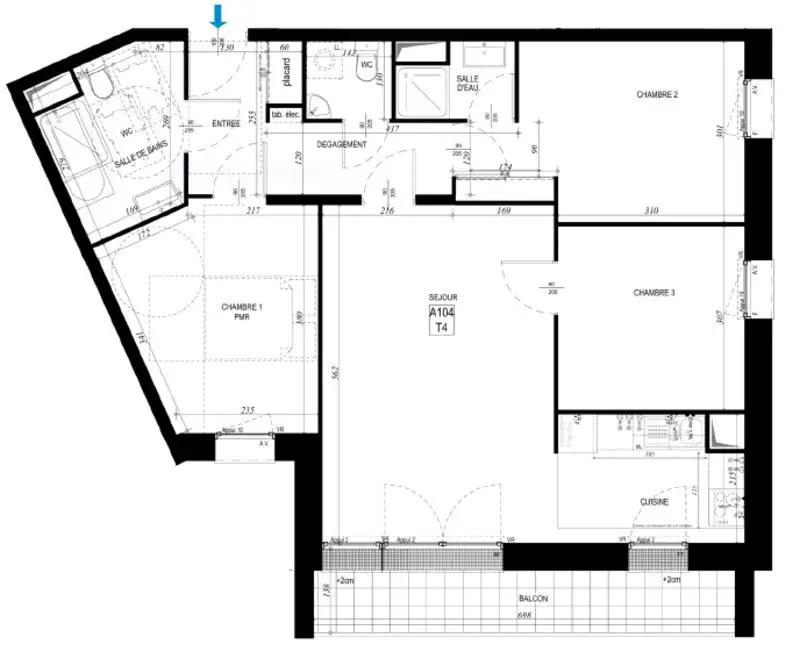 Vente appartement 4 pièces 79 m2