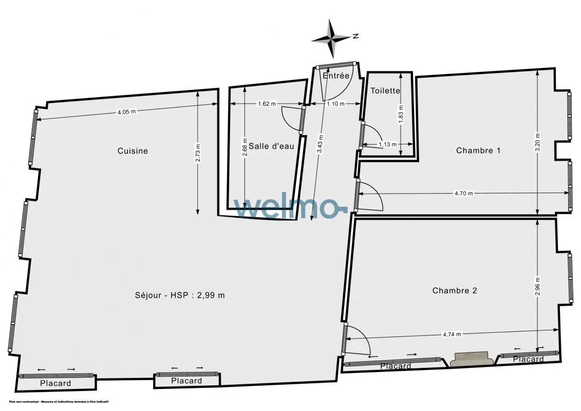 Vente appartement 3 pièces 76 m2