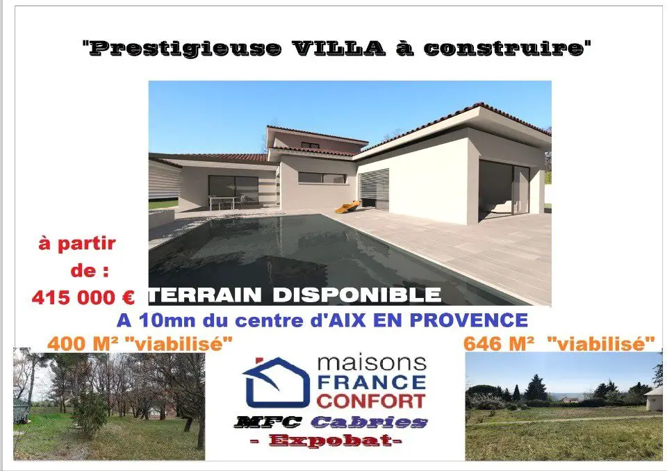 Vente terrain à bâtir 646 m2