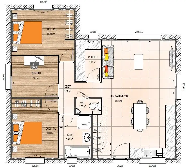 Vente maison 5 pièces 80 m2
