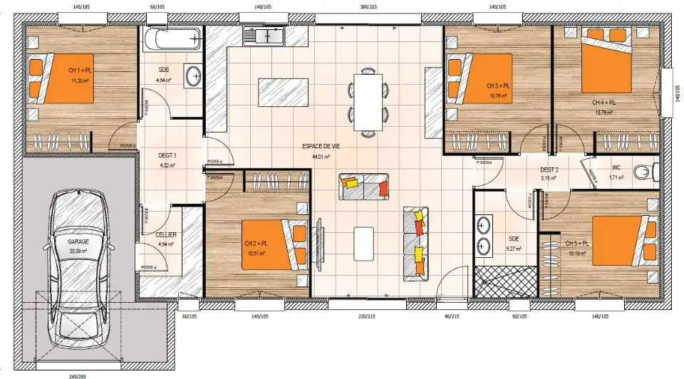 Vente maison 7 pièces 120 m2