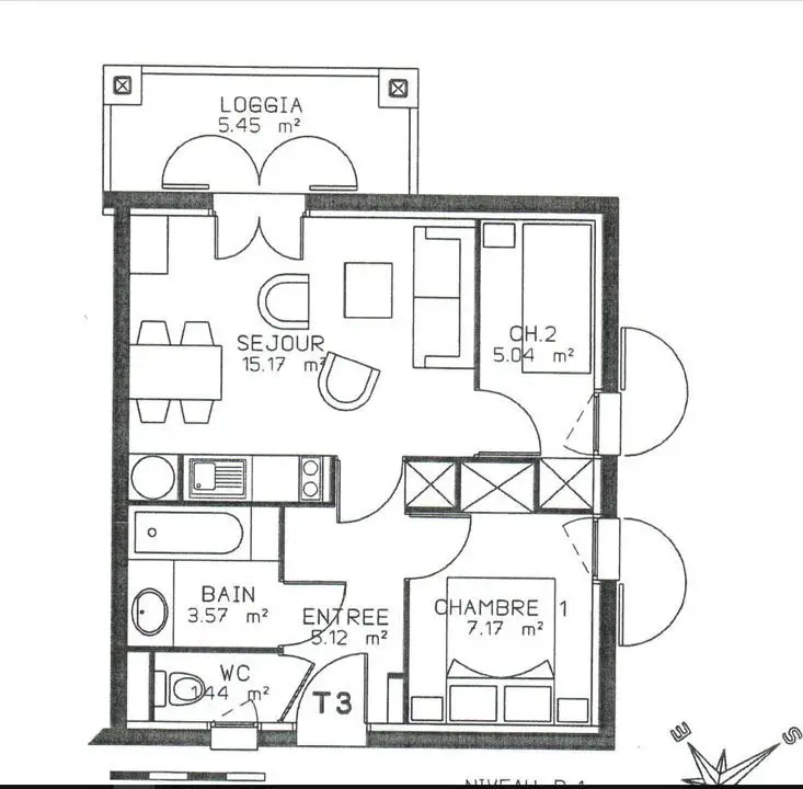 Vente appartement 3 pièces 39 m2