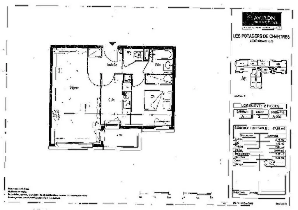 Location appartement 2 pièces 47,52 m2