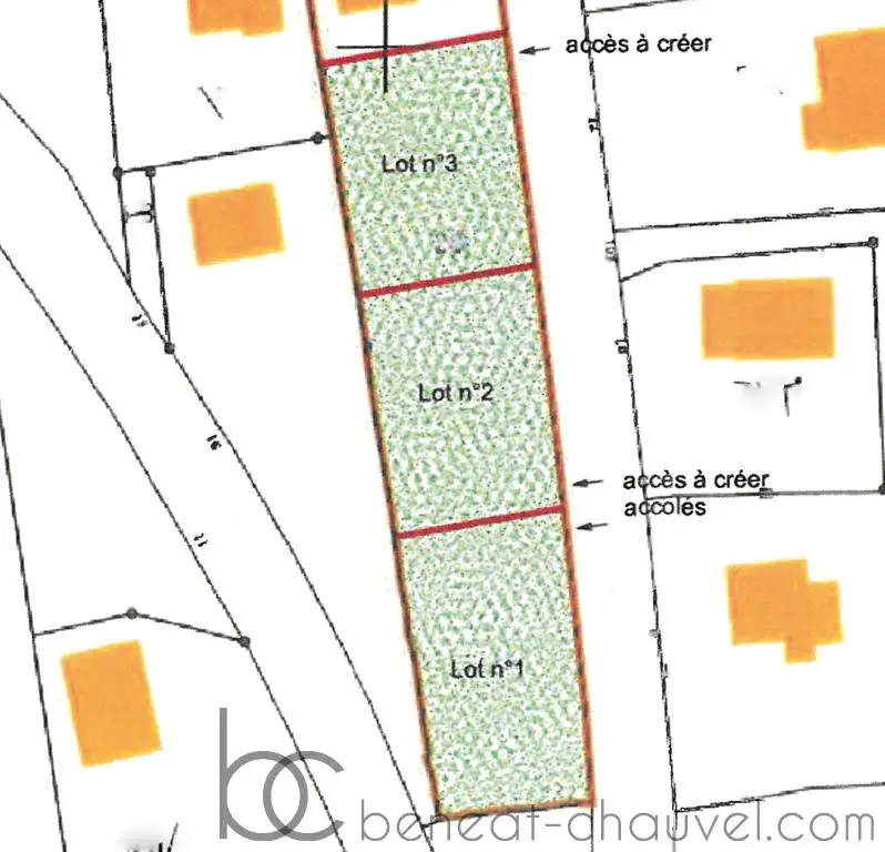 Vente terrain 550 m2