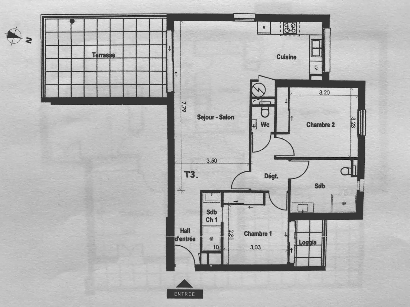Vente appartement 3 pièces 78,87 m2