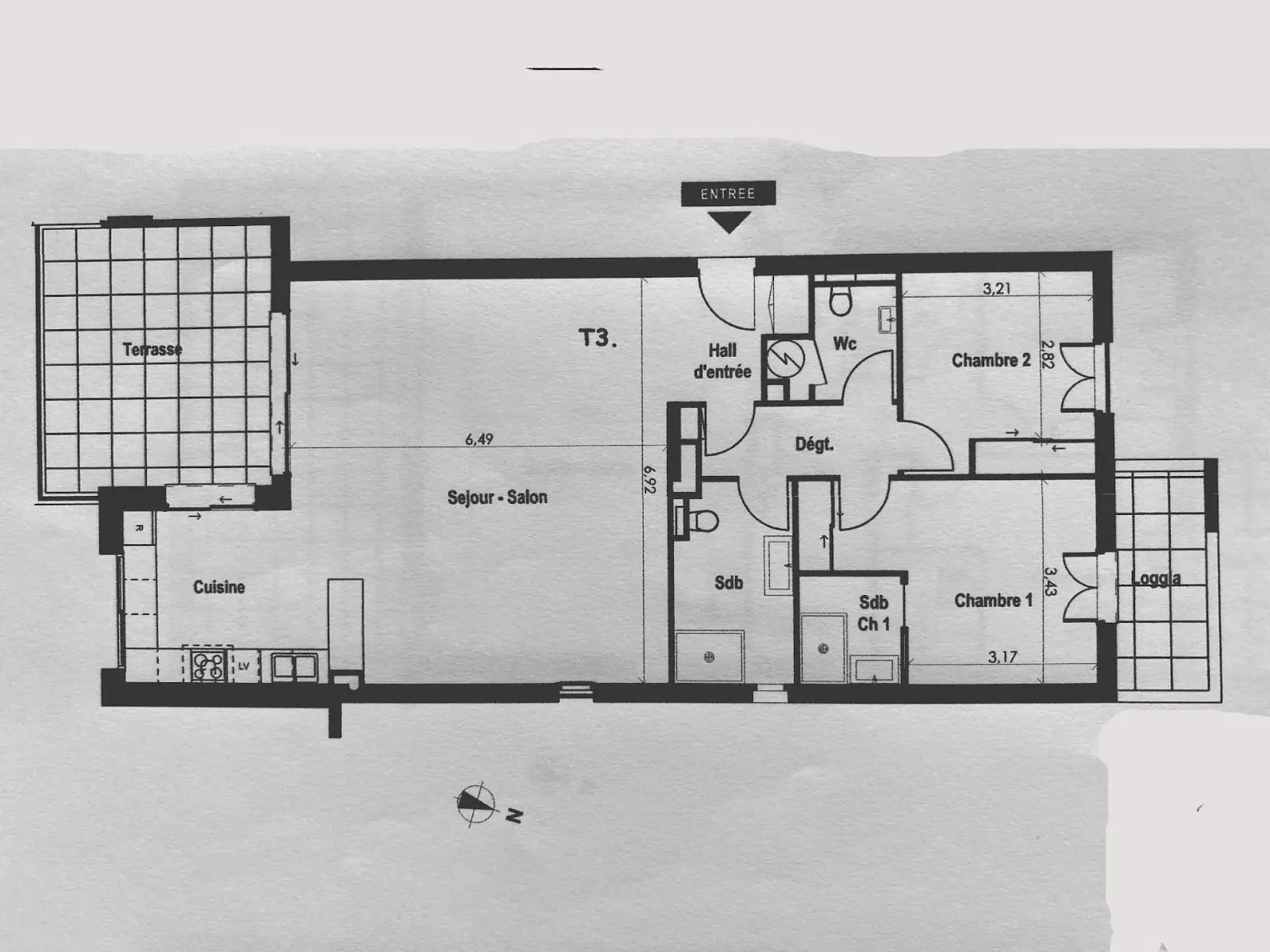Vente appartement 3 pièces 99 m2