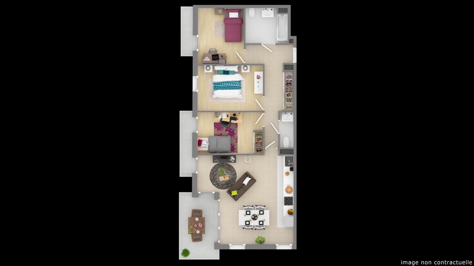 Location appartement 4 pièces 79 m2