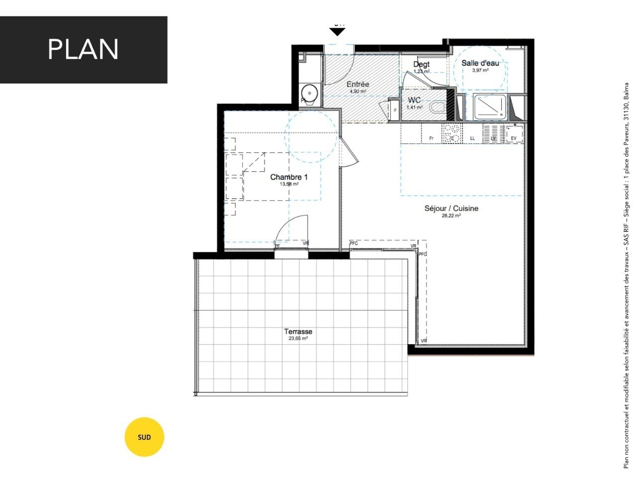 Vente appartement 2 pièces 55 m2