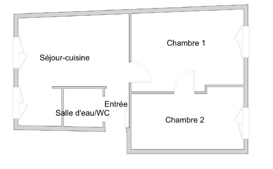Location appartement meublé 3 pièces 35,75 m2