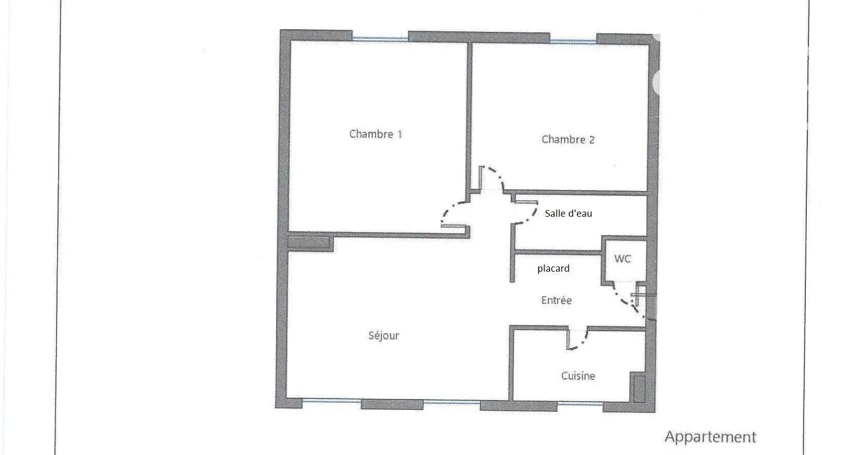 Location appartement 3 pièces 52 m2