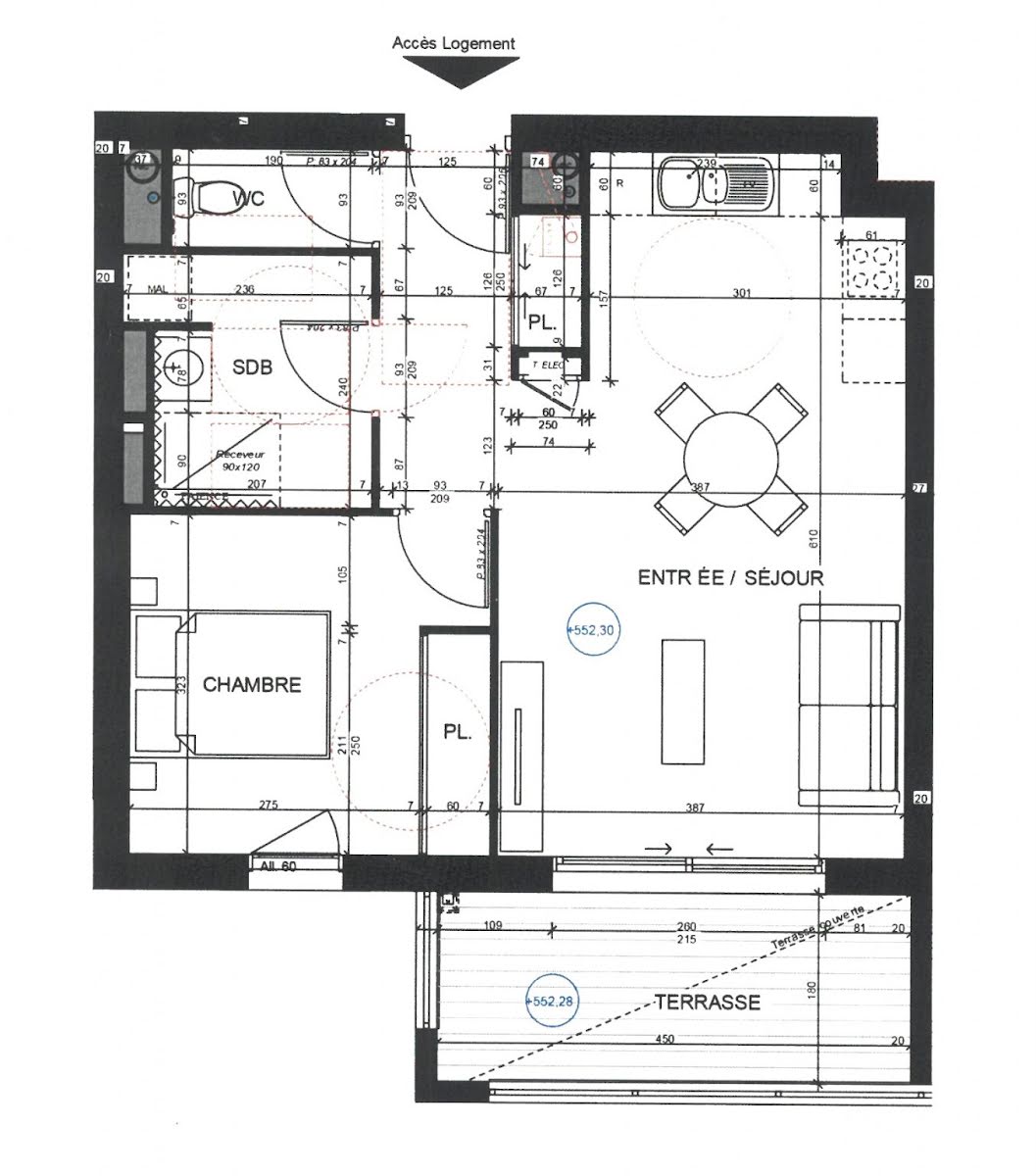 Location appartement 2 pièces 46,51 m2
