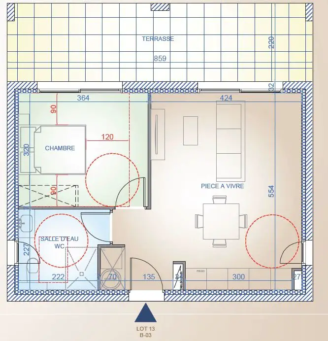 Vente appartement 2 pièces 42,95 m2