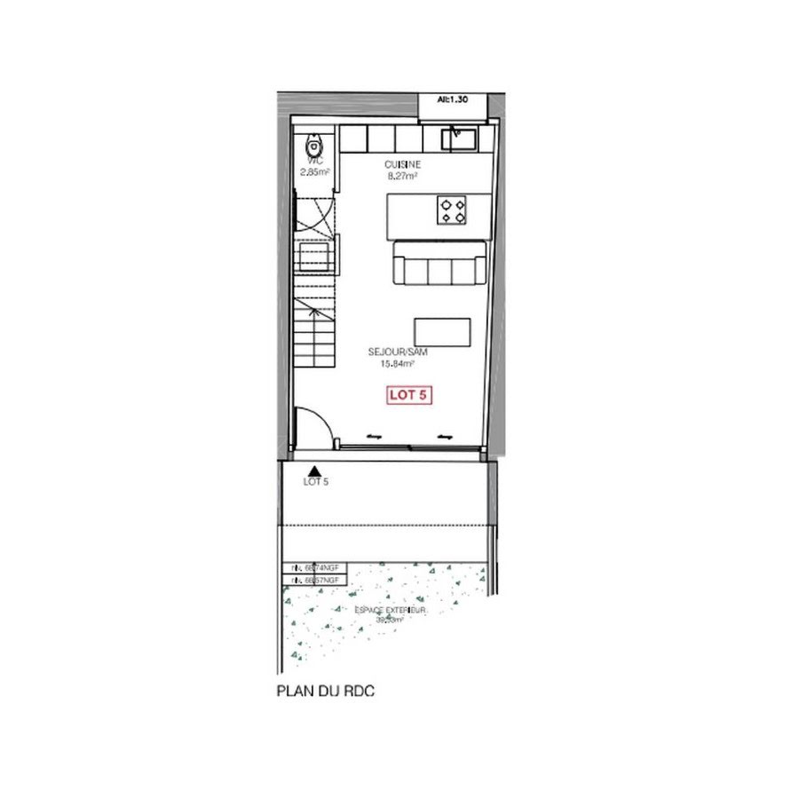 Vente appartement 3 pièces 52,74 m2