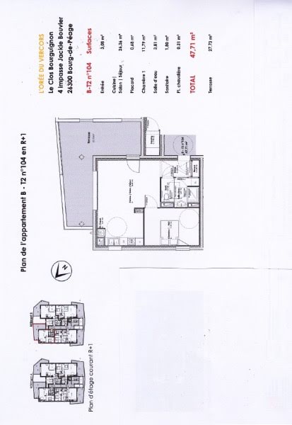 Vente appartement 3 pièces 68,73 m2