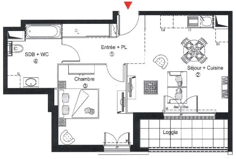 Location appartement 2 pièces 45,47 m2
