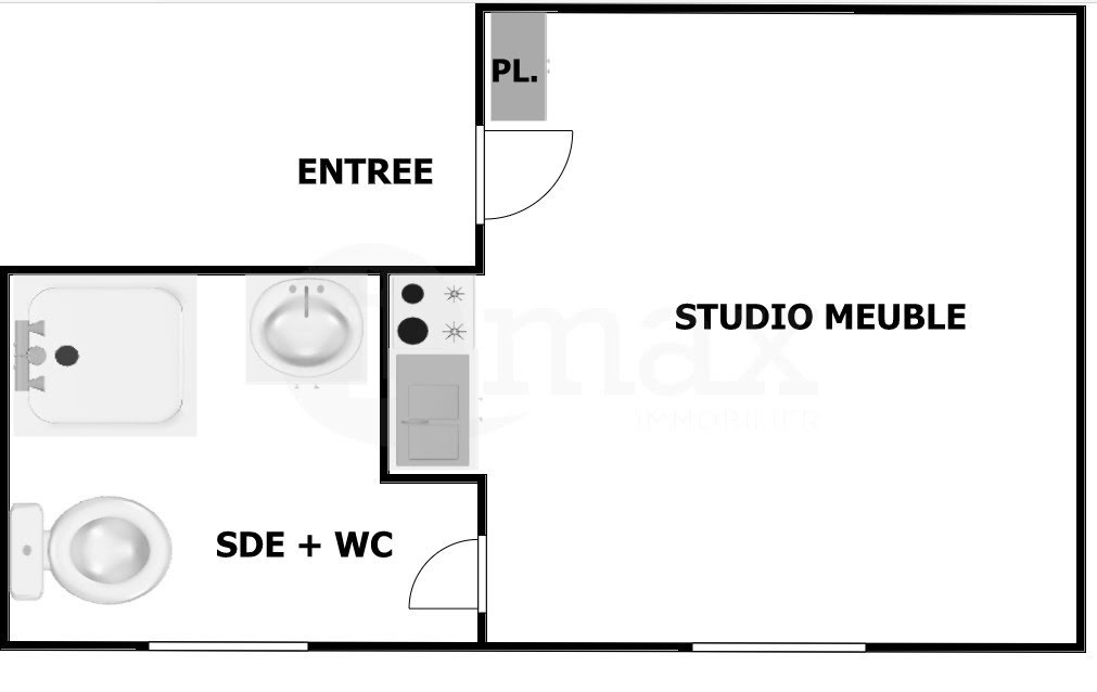 Location studio 15,07 m2