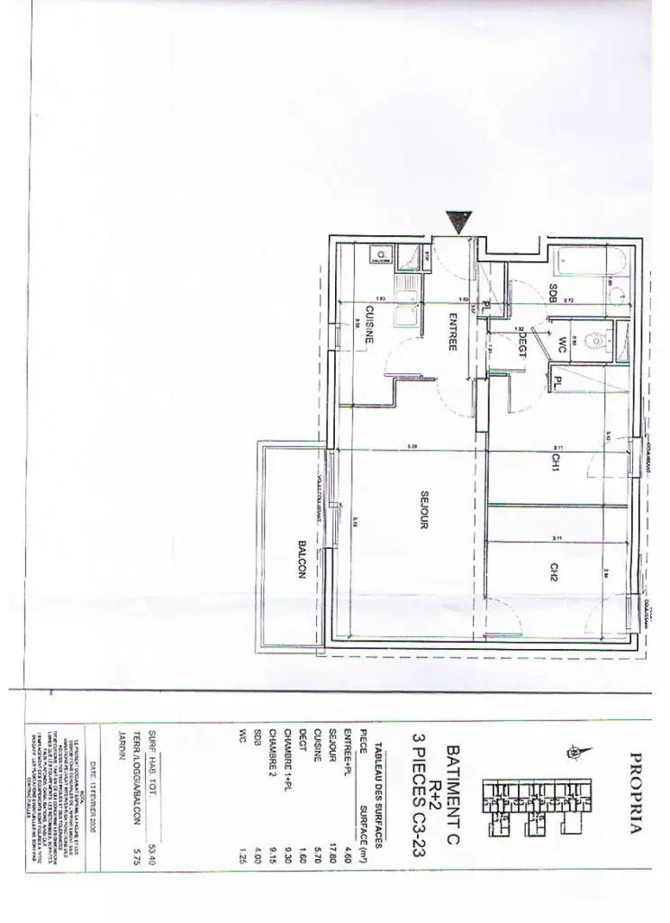 Location appartement 3 pièces 54 m2