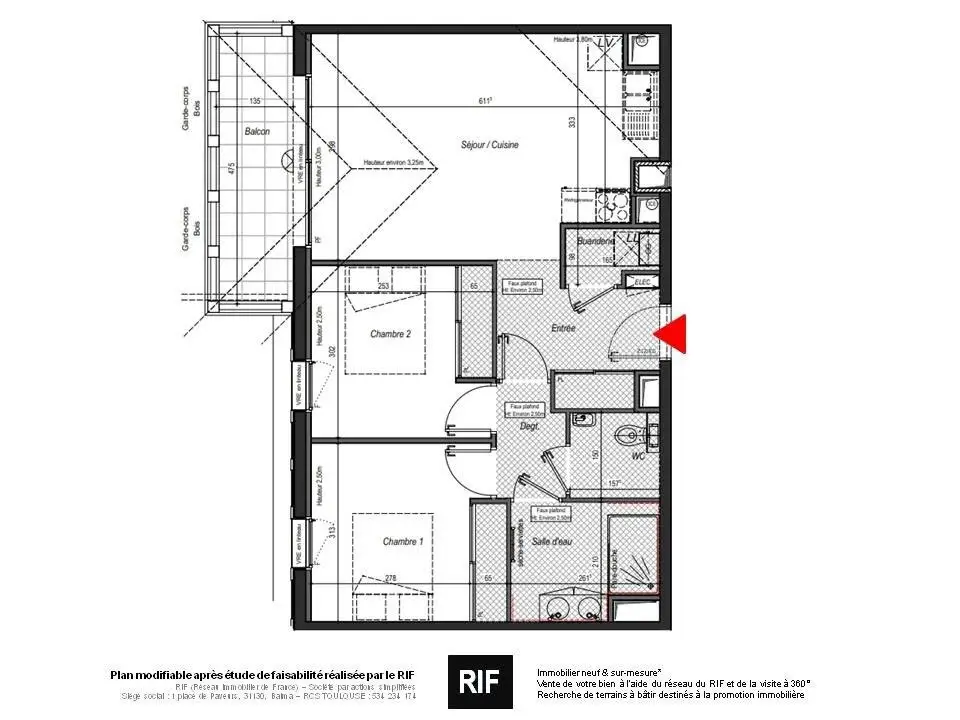 Vente appartement 3 pièces 58 m2