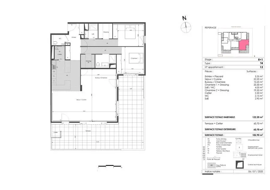 Vente appartement 4 pièces 122 m2