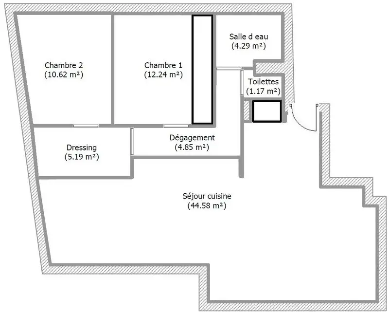 Vente appartement 3 pièces 83 m2