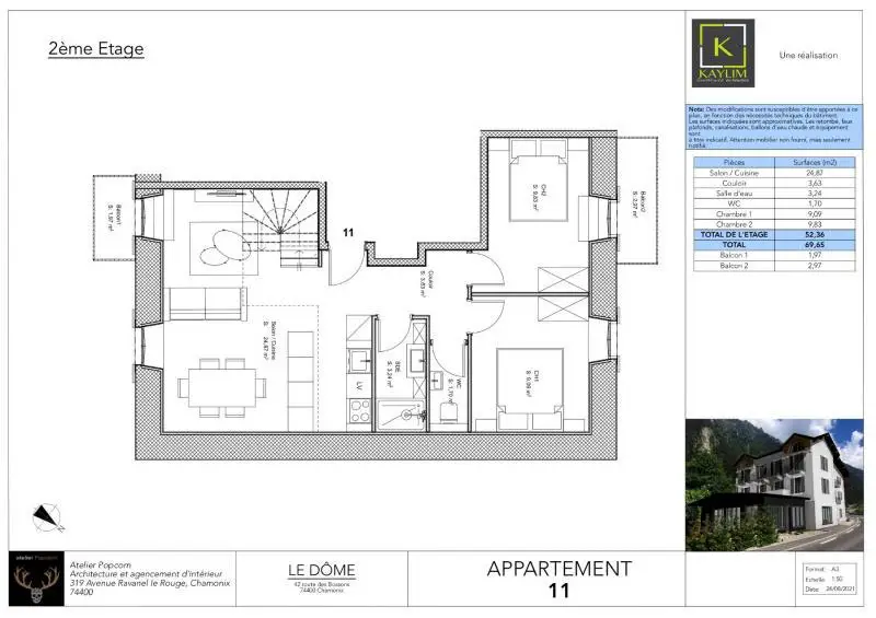 Vente appartement 4 pièces 74,9 m2