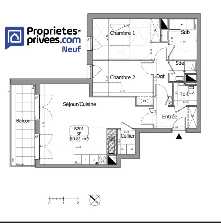 Vente appartement 3 pièces 80,47 m2