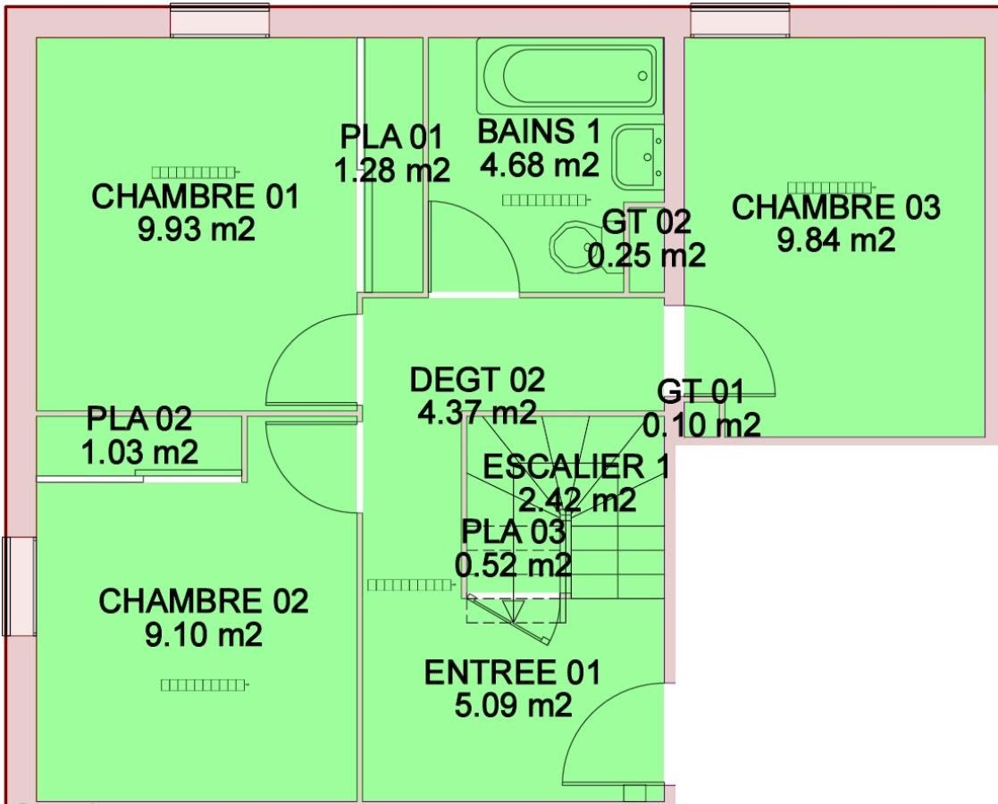 Location appartement 4 pièces 87 m2