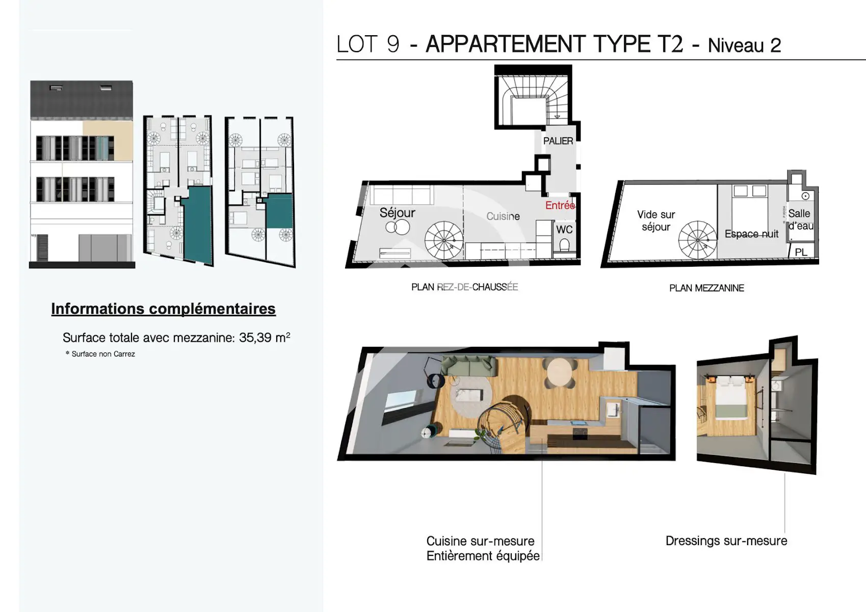 Vente appartement 2 pièces 35,39 m2
