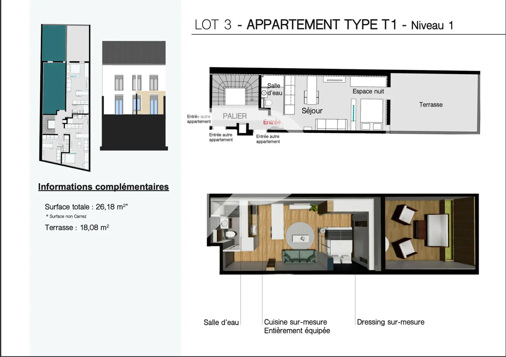 Vente appartement 2 pièces 26,18 m2