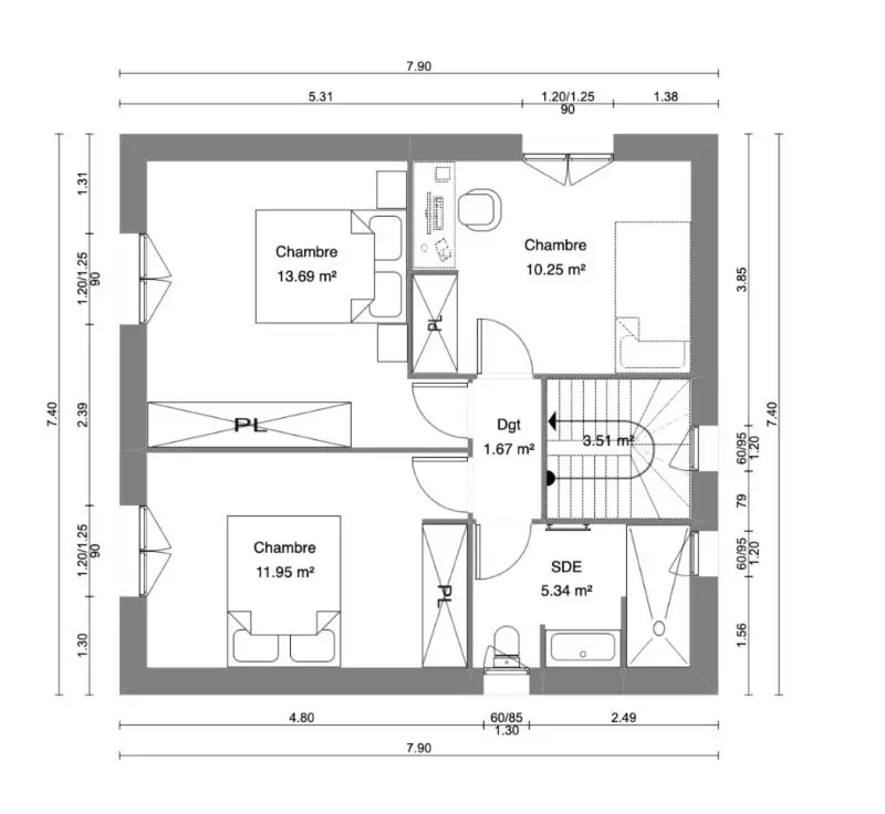 Vente maison 4 pièces 90 m2